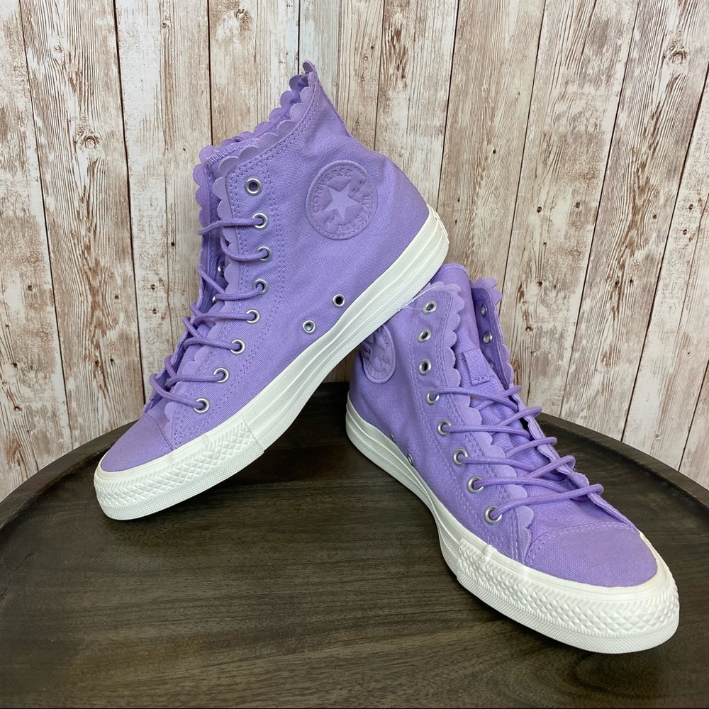 Converse CTAS Hi Washed Lilac High Top Canvas Sneakers‎ Size 7.5 Women